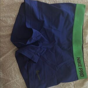 Nike Pro Blue and Green Shorts